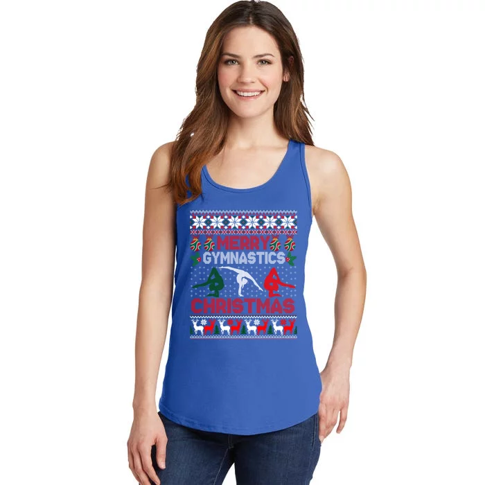 Merry Gymnastics Christmas Funny Ugly Xmas Sweater Gift Ladies Essential Tank