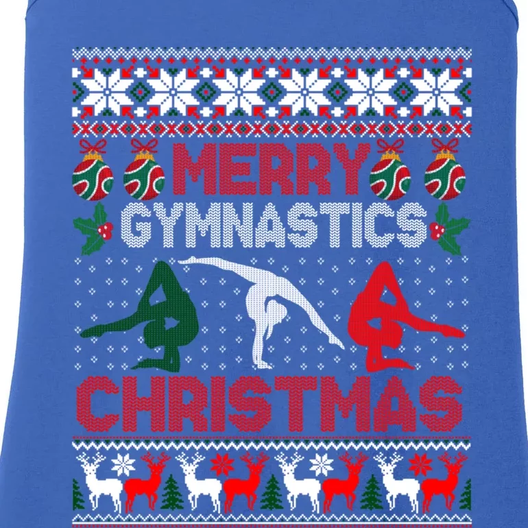 Merry Gymnastics Christmas Funny Ugly Xmas Sweater Gift Ladies Essential Tank