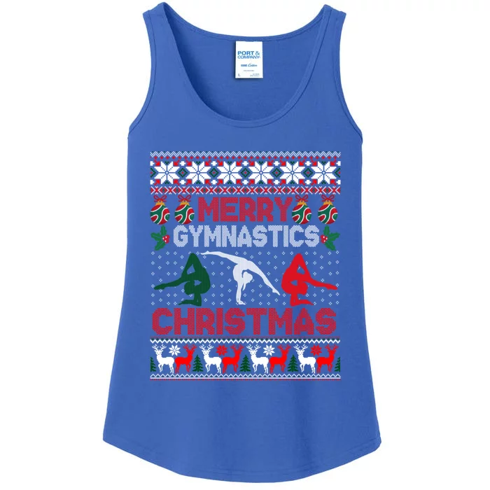 Merry Gymnastics Christmas Funny Ugly Xmas Sweater Gift Ladies Essential Tank