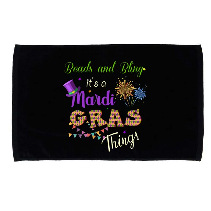 Mardi Gras Costume Beads And Bling Its A Mardi Gras Thing Gift Microfiber Hand Towel