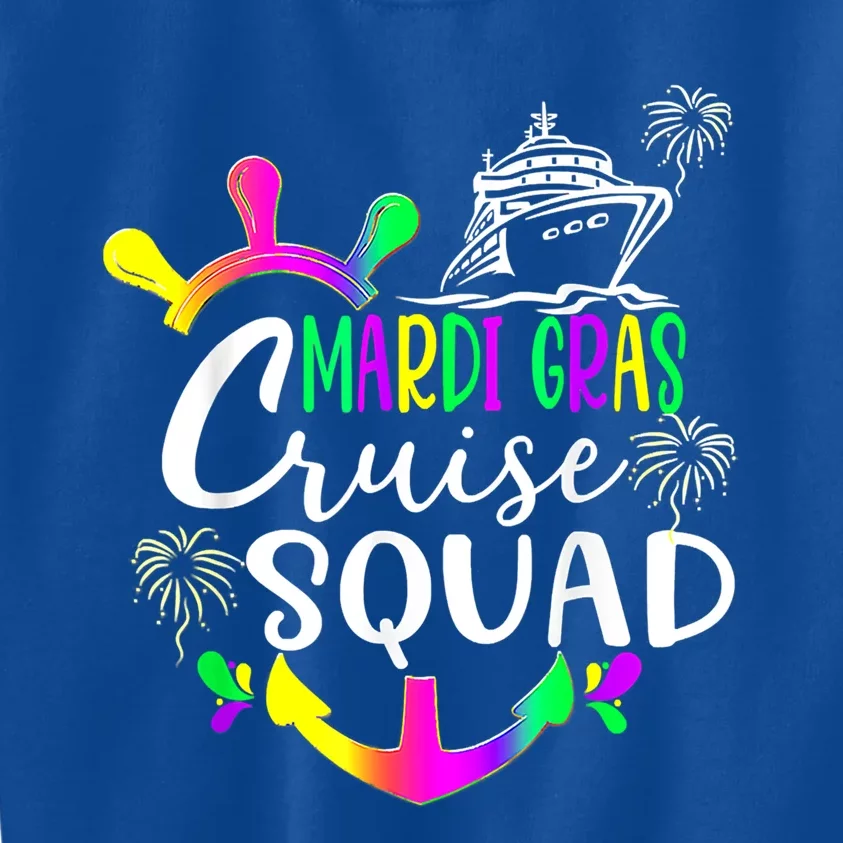 Mardi Gras Cruise Squad Matching Group Family Vacation Party Meaningful Gift Kids Sweatshirt