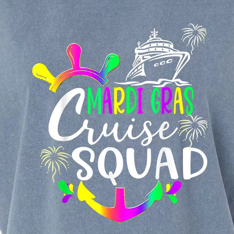 Mardi Gras Cruise Squad Matching Group Family Vacation Party Meaningful Gift Garment-Dyed Women's Muscle Tee