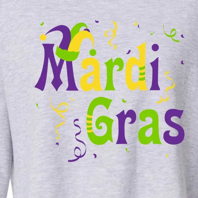 Mardi Gras Costume Party Gift Cropped Pullover Crew