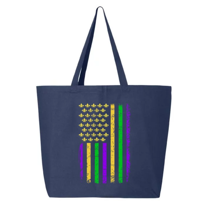 Mardi Gras Costume Us Mardi Gras Flag Gift 25L Jumbo Tote