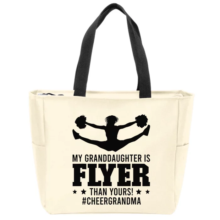 My Granddaughter Cheer Grandma Cheerleading Grandmother Zip Tote Bag