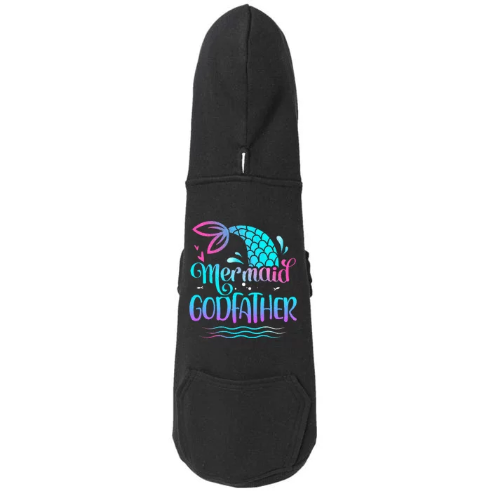 Mermaid Godfather Cute Mermaid Birthday Family Matching Doggie 3-End Fleece Hoodie