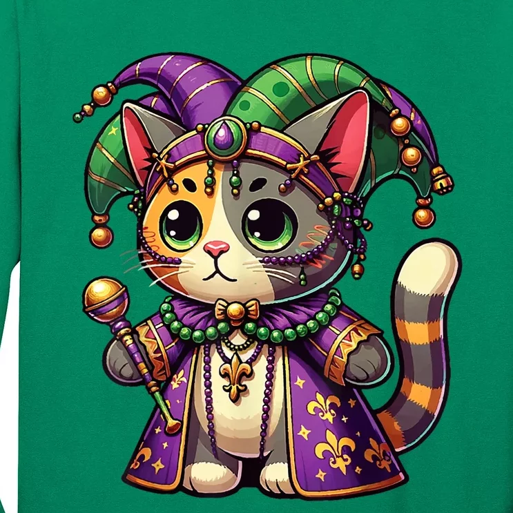 Mardi Gras Cat Extravaganza Long Sleeve Shirt