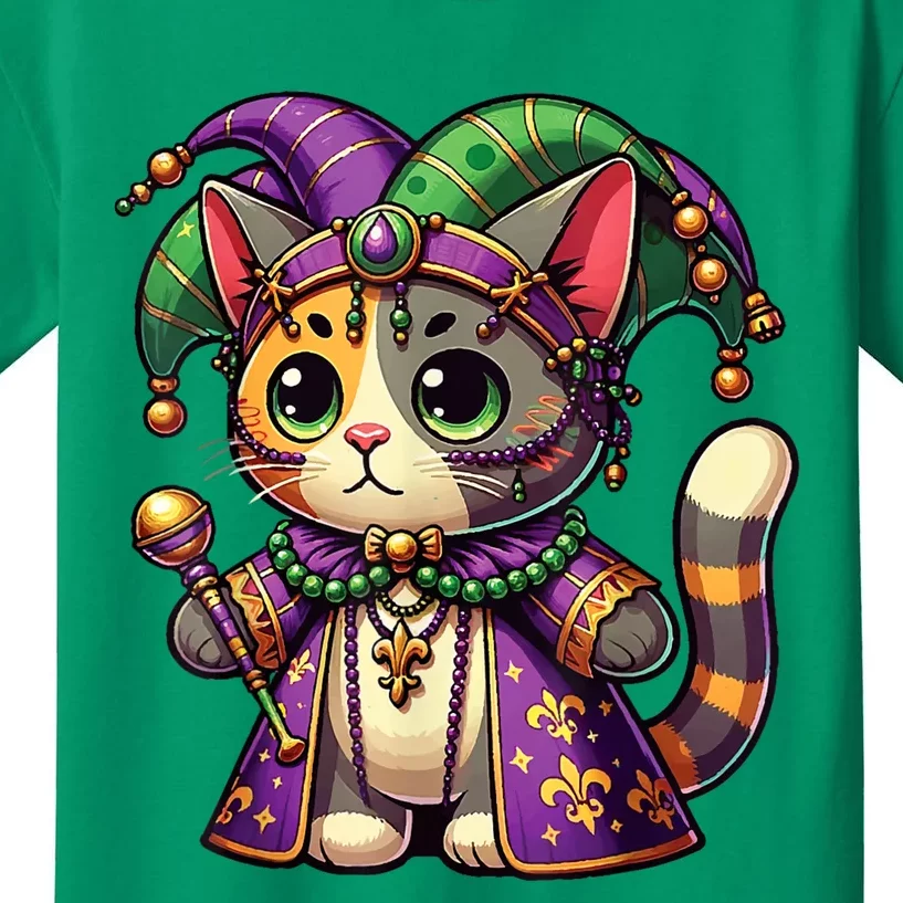 Mardi Gras Cat Extravaganza Kids T-Shirt