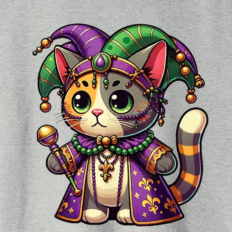 Mardi Gras Cat Extravaganza Women's Crop Top Tee