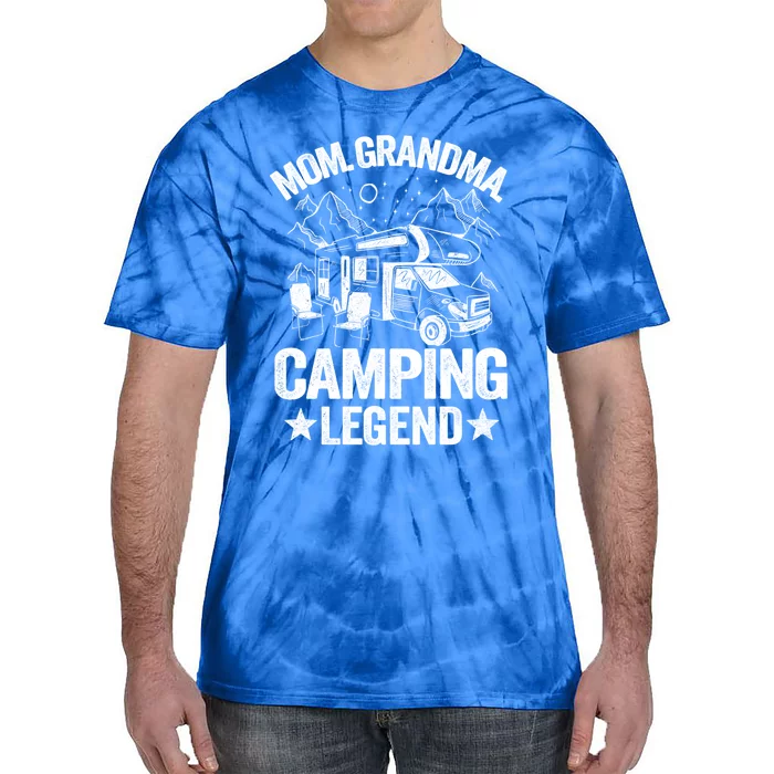 Mom Grandma Camping Legend Rv Camper Outdoor Camping Gift Tie-Dye T-Shirt