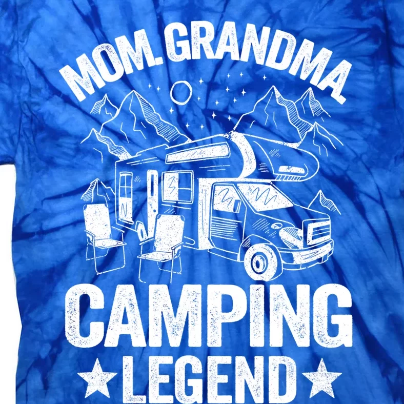 Mom Grandma Camping Legend Rv Camper Outdoor Camping Gift Tie-Dye T-Shirt