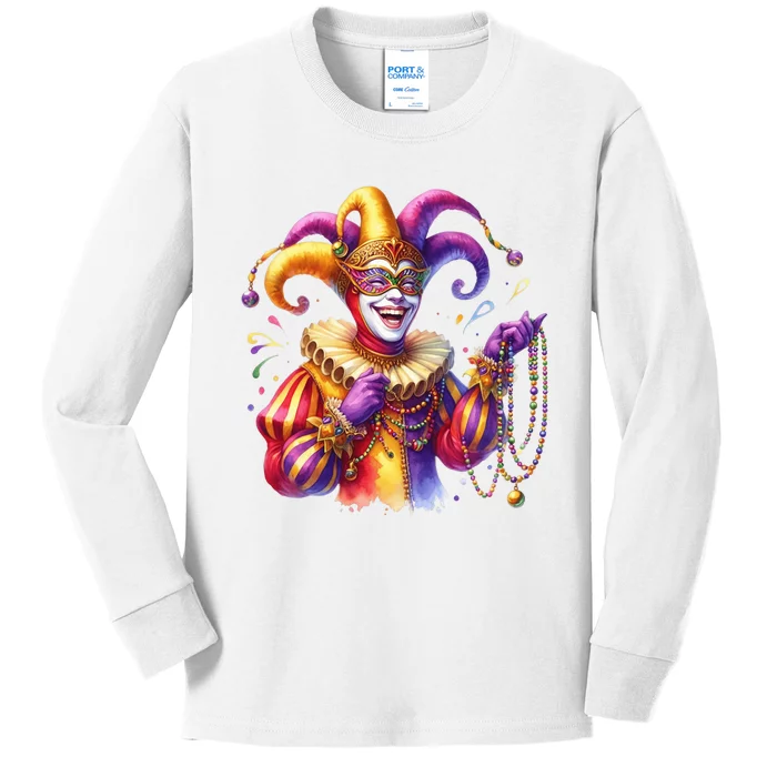 Mardi Gras Celebration Kids Long Sleeve Shirt