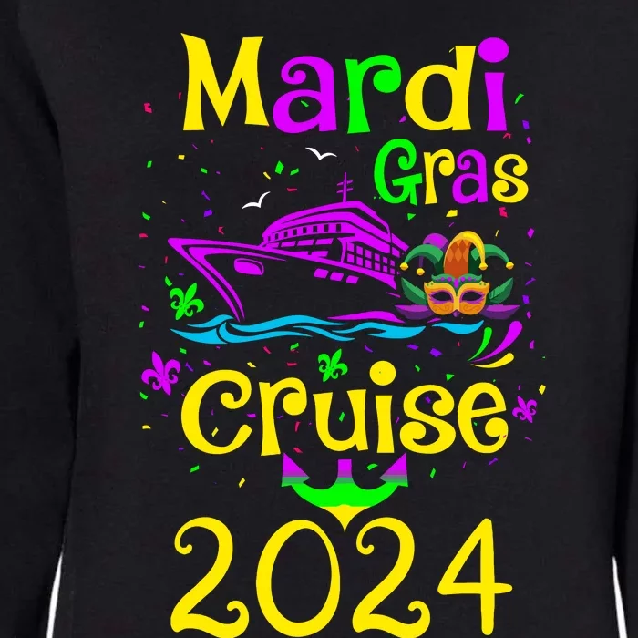 Mardi Gras Cruise 2024 Matching Group Family Vacation Womens California Wash Sweatshirt