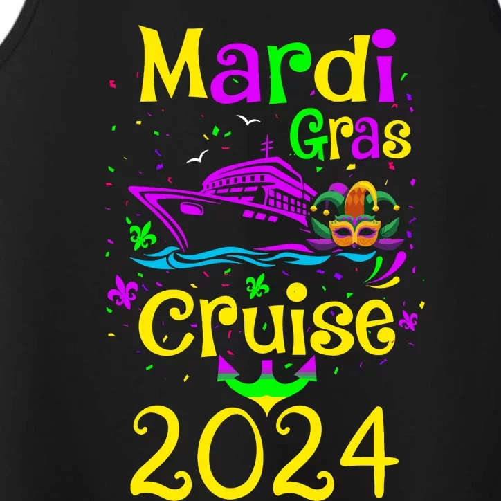 Mardi Gras Cruise 2024 Matching Group Family Vacation Performance Tank