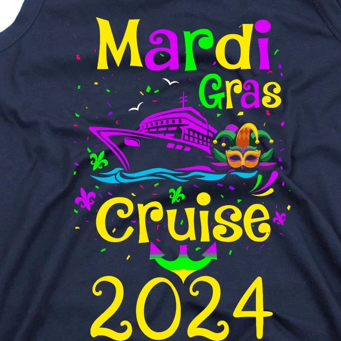 Mardi Gras Cruise 2024 Matching Group Family Vacation Tank Top