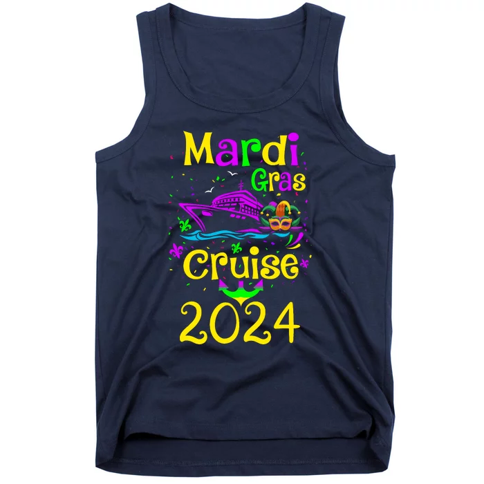 Mardi Gras Cruise 2024 Matching Group Family Vacation Tank Top