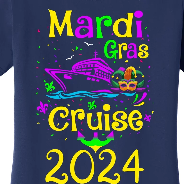 Mardi Gras Cruise 2024 Matching Group Family Vacation Women's T-Shirt