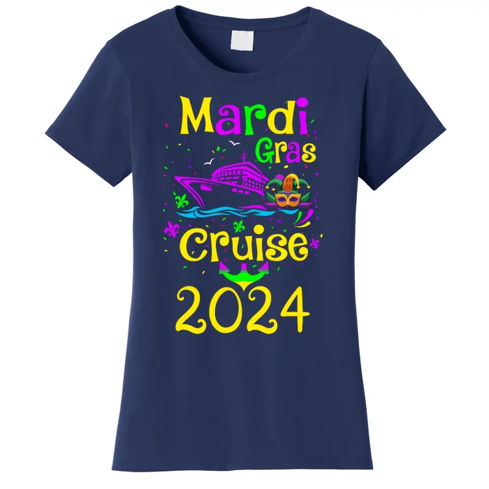 Mardi Gras Cruise 2024 Matching Group Family Vacation Women's T-Shirt