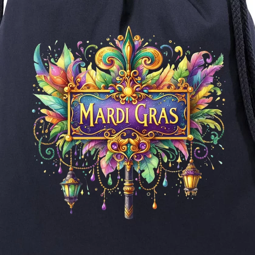 Mardi Gras Celebration Drawstring Bag