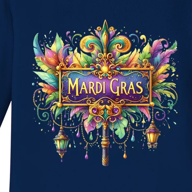 Mardi Gras Celebration Baby Long Sleeve Bodysuit