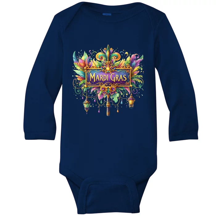 Mardi Gras Celebration Baby Long Sleeve Bodysuit