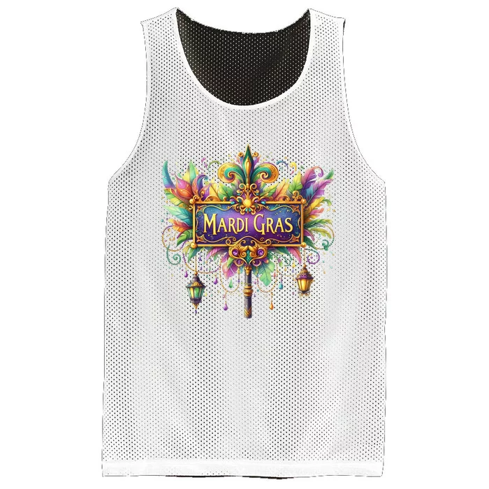 Mardi Gras Celebration Mesh Reversible Basketball Jersey Tank