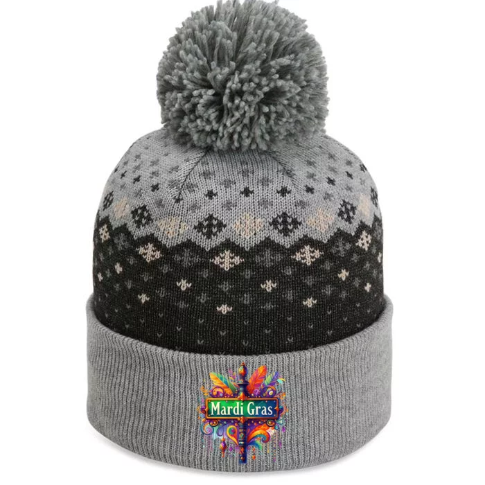 Mardi Gras Celebration The Baniff Cuffed Pom Beanie