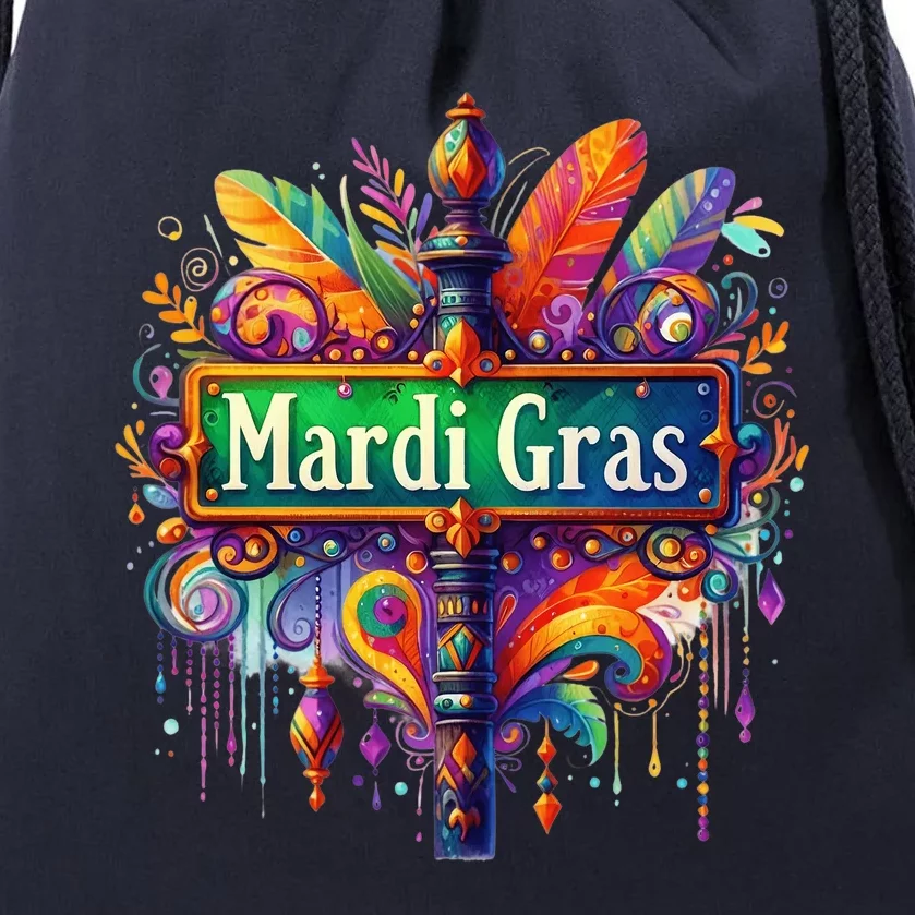 Mardi Gras Celebration Drawstring Bag