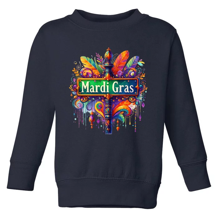 Mardi Gras Celebration Toddler Sweatshirt