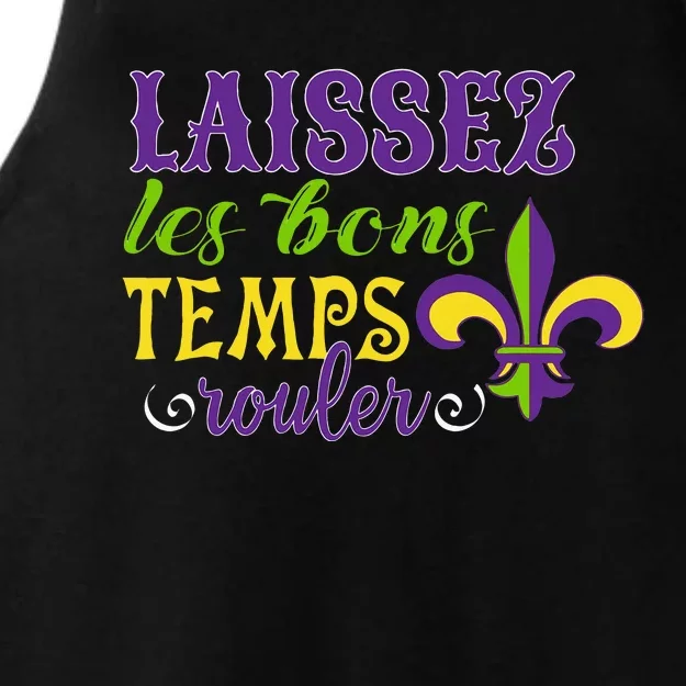 Mardi Gras Costume Laissez Les Bons Temps Rouler Ladies Tri-Blend Wicking Tank