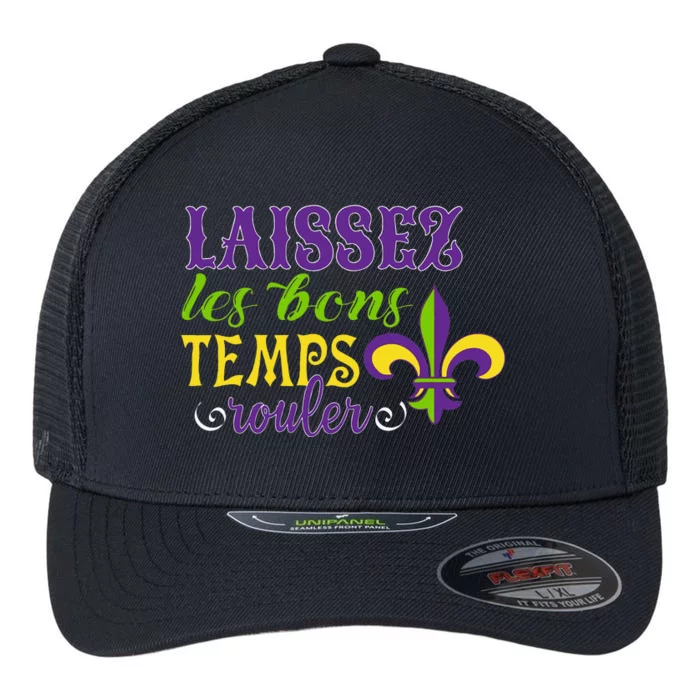 Mardi Gras Costume Laissez Les Bons Temps Rouler Flexfit Unipanel Trucker Cap