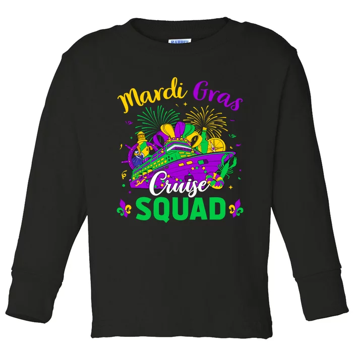 Mardi Gras Cruise Squad Matching Group Family Vacation Wo Toddler Long Sleeve Shirt