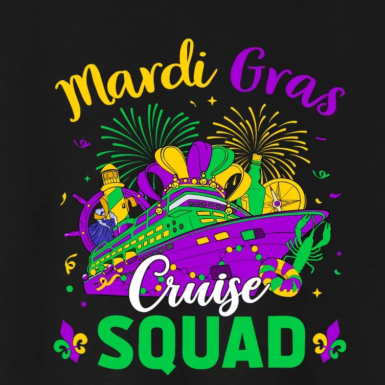 Mardi Gras Cruise Squad Matching Group Family Vacation Wo Women's Crop Top Tee