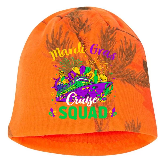 Mardi Gras Cruise Squad Matching Group Family Vacation Wo Kati - Camo Knit Beanie