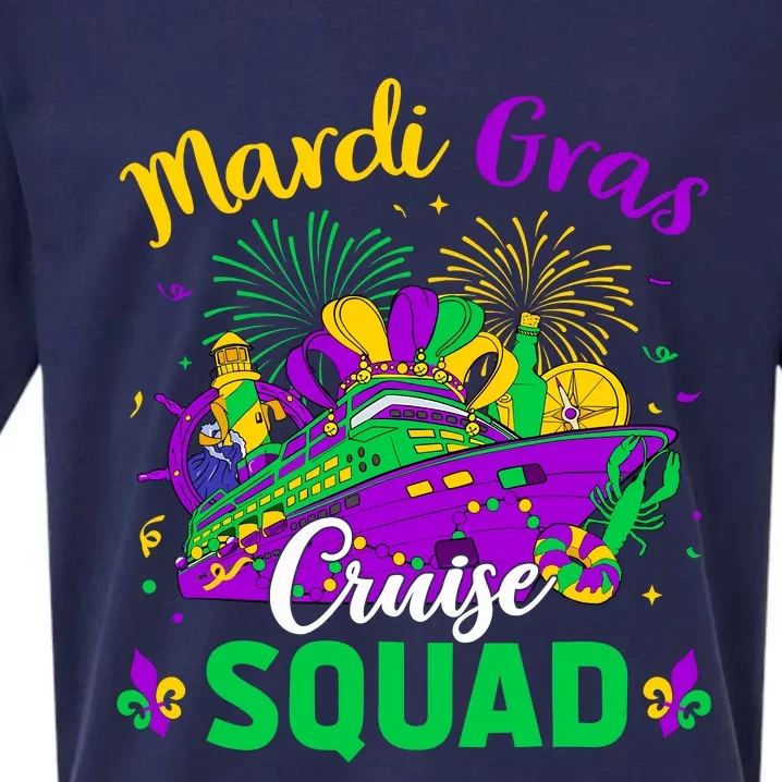 Mardi Gras Cruise Squad Matching Group Family Vacation Wo Sueded Cloud Jersey T-Shirt