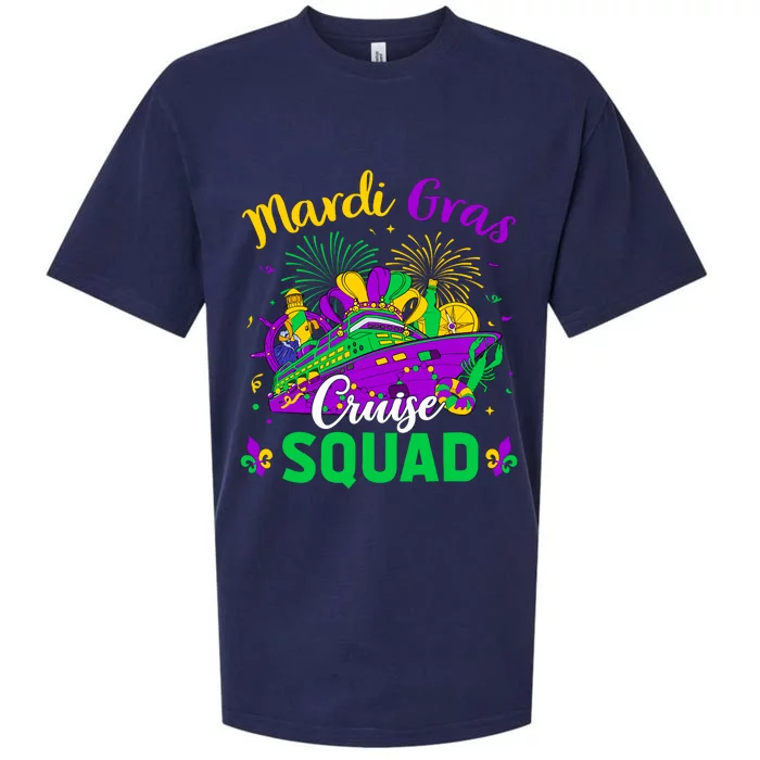 Mardi Gras Cruise Squad Matching Group Family Vacation Wo Sueded Cloud Jersey T-Shirt