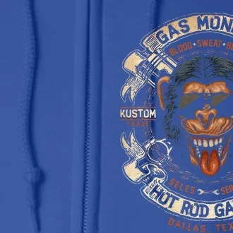 Monkey Gas Crossed Pistons Ribbon Full Zip Hoodie