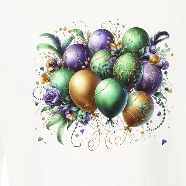 Mardi Gras Celebration Cropped Pullover Crew