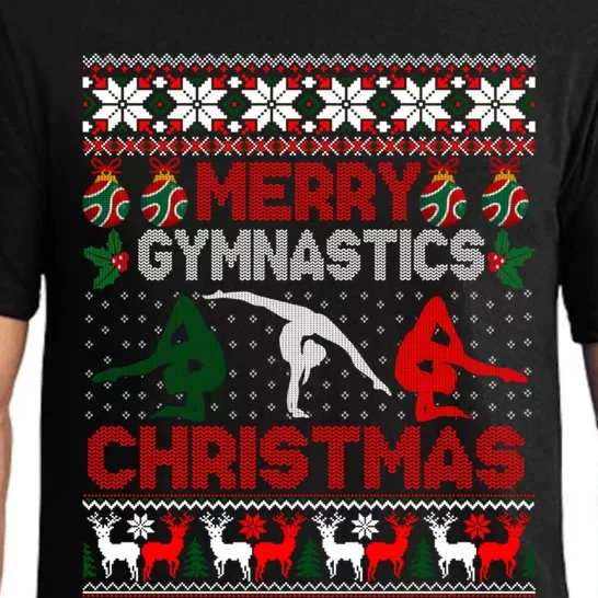 Merry Gymnastics Christmas Funny Ugly Xmas Sweater Gift Pajama Set