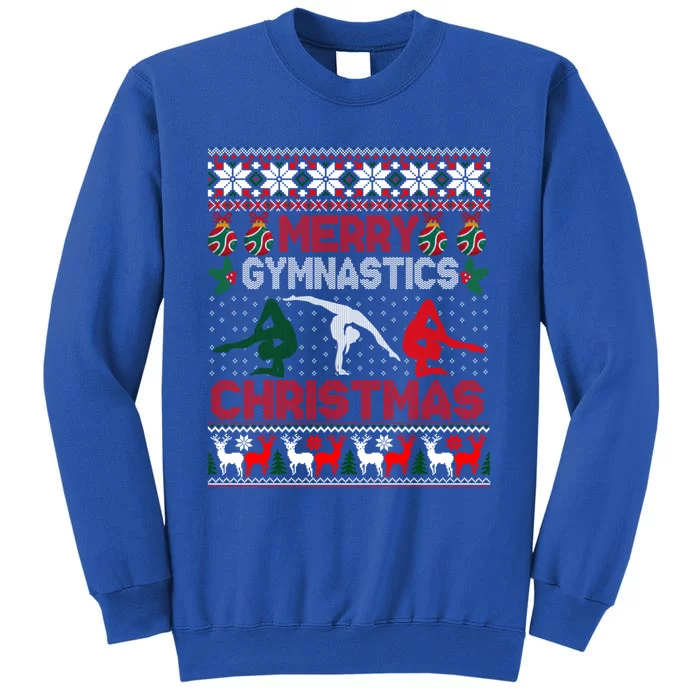 Merry Gymnastics Christmas Funny Ugly Xmas Sweater Gift Tall Sweatshirt