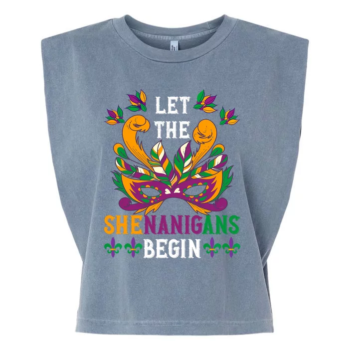 Mardi Gras Costume Let The Shenanigan Begin Mardi Gras Garment-Dyed Women's Muscle Tee