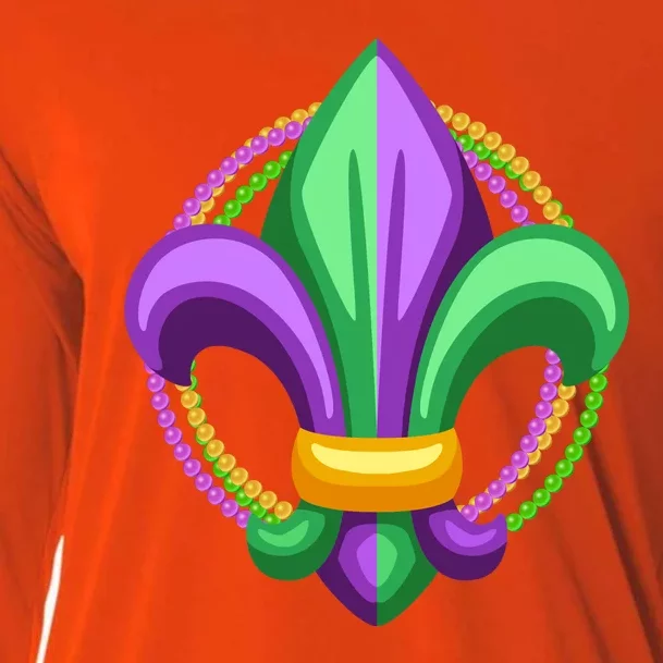 Mardi Gras Celebration Beads Cooling Performance Long Sleeve Crew