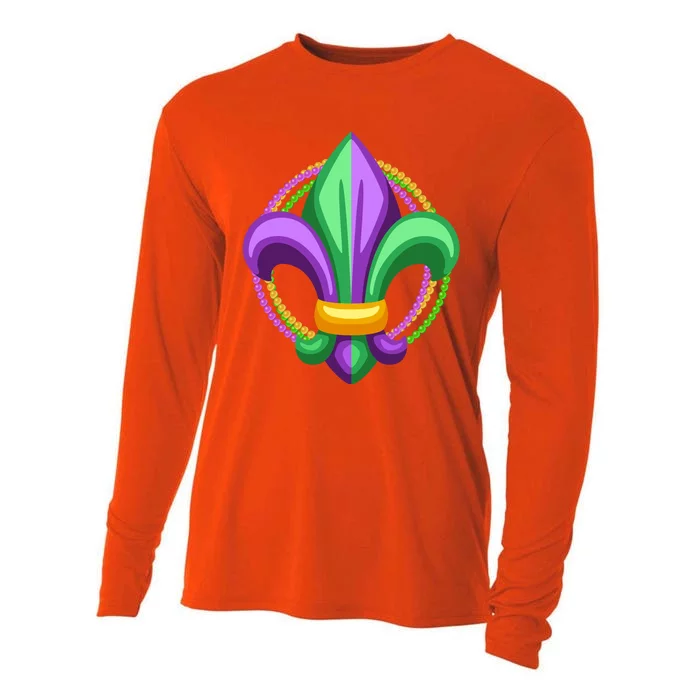 Mardi Gras Celebration Beads Cooling Performance Long Sleeve Crew