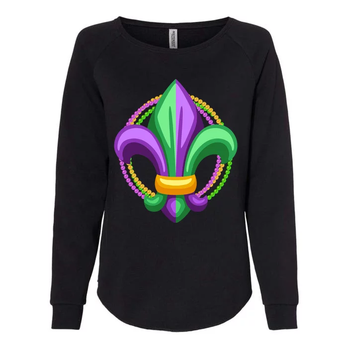 Mardi Gras Celebration Beads Womens California Wash Sweatshirt