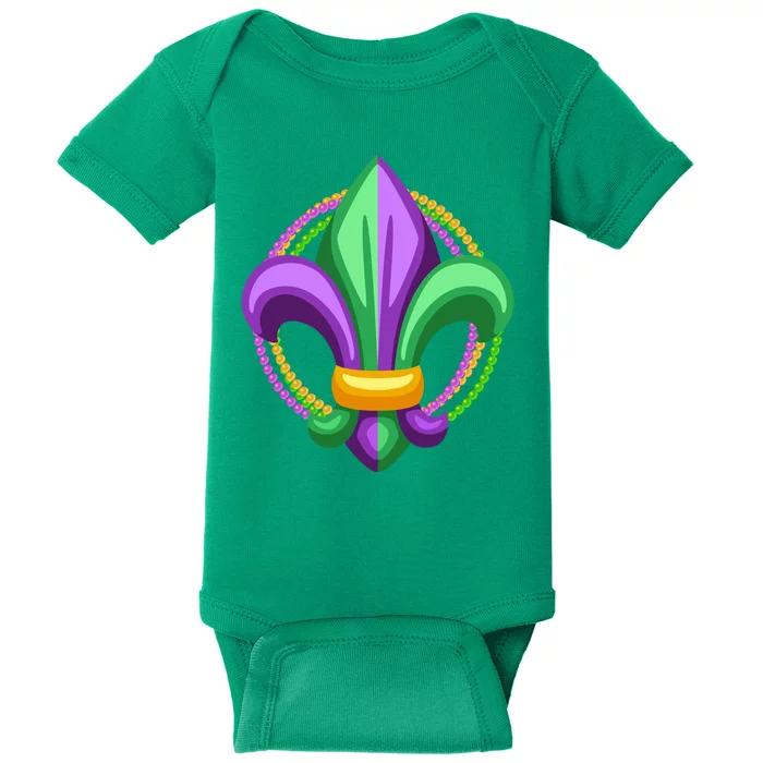 Mardi Gras Celebration Beads Baby Bodysuit