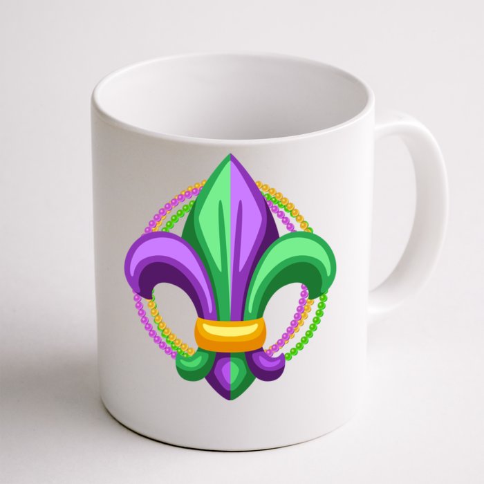 Mardi Gras Celebration Beads Front & Back Coffee Mug