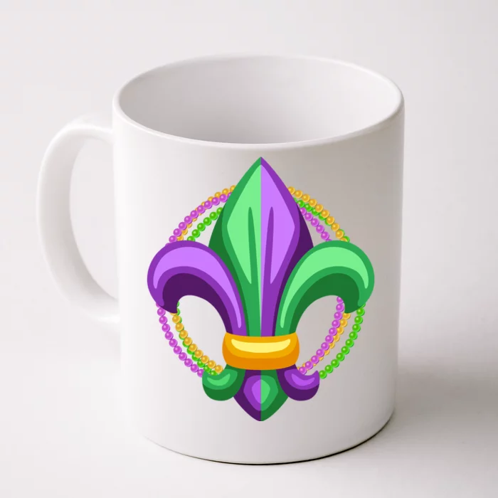 Mardi Gras Celebration Beads Front & Back Coffee Mug