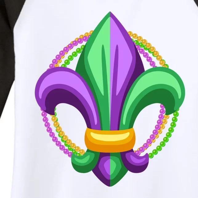 Mardi Gras Celebration Beads Women's Tri-Blend 3/4-Sleeve Raglan Shirt