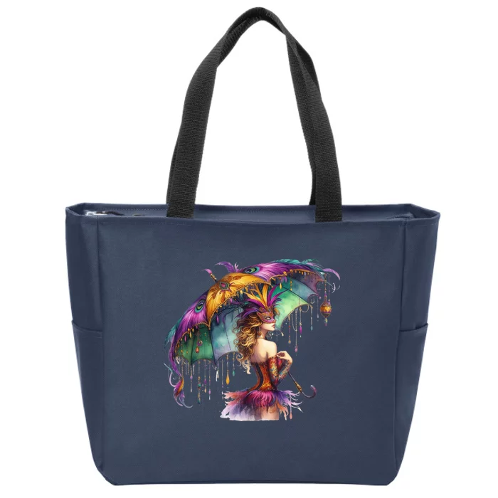 Mardi Gras Celebration Zip Tote Bag