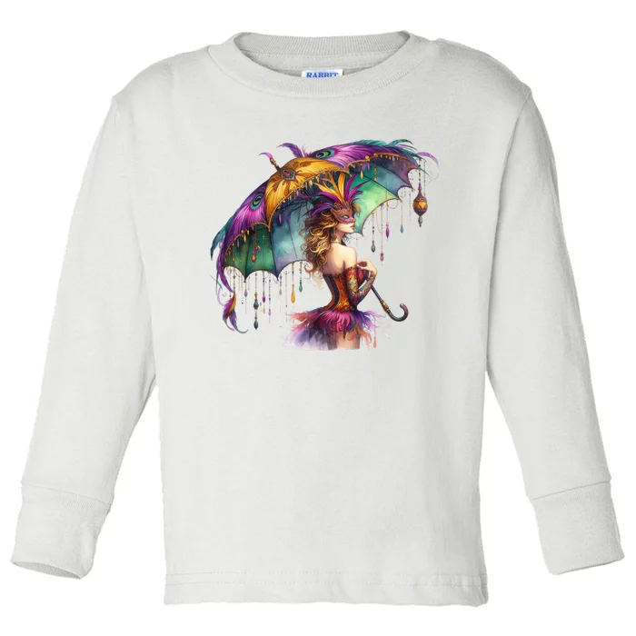 Mardi Gras Celebration Toddler Long Sleeve Shirt